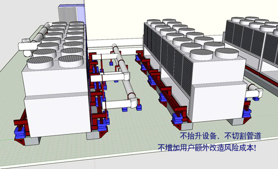 屋頂空調機組震動噪聲大，不切管道不抬設備方案這樣做！
